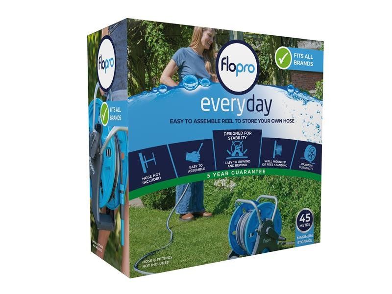 Flopro Everyday Hose Reel (Flat Pack) - Blue - Image 1