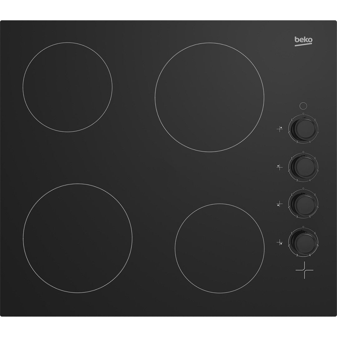 BEKO HIC64102 58 cm Electric Ceramic Hob - Black, Black - Image 1