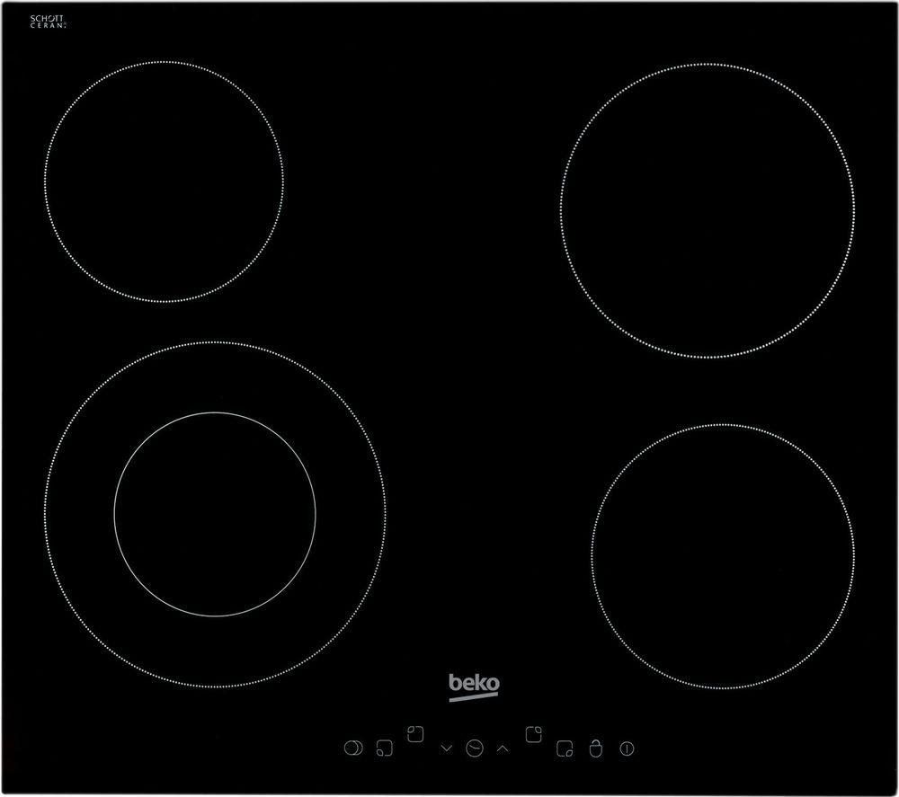 Beko HIC64402T 58cm 4 Zone Ceramic Hob - Black - Image 1