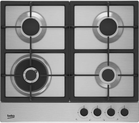 Beko HIAW64225SX 58cm 4 Burner Gas Hob - Stainless Steel
