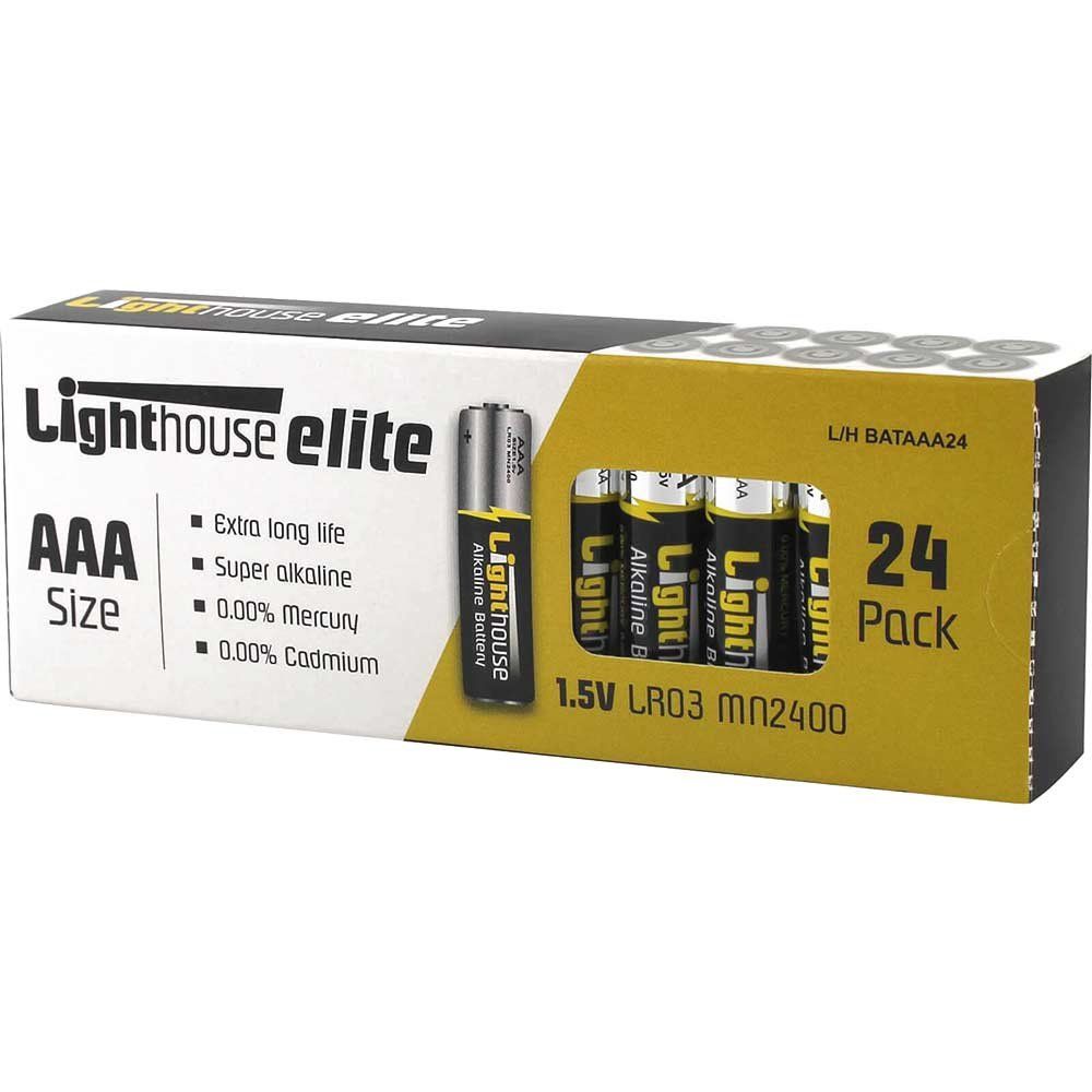 Lighthouse Aaa Lr03 Alkaline Batteries 1120 Mah (Pack 24) - Image 1