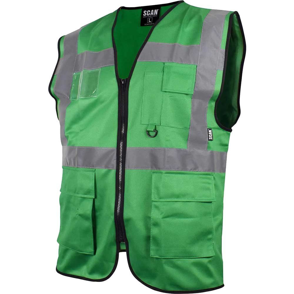 Scan SFV09-G Hi-Vis Utility Green Waistcoat - L (44In) - Image 1
