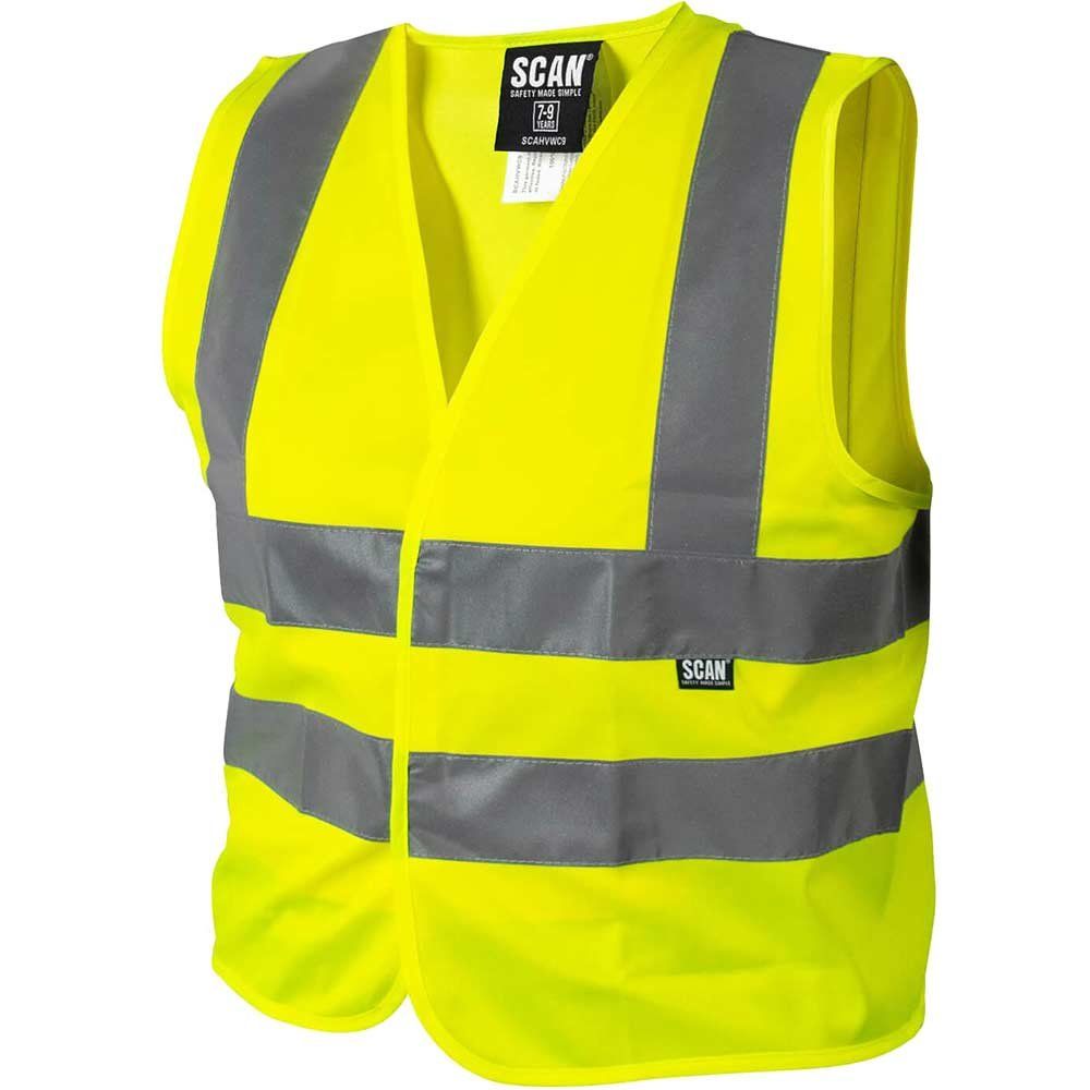 Scan SFCV01 Hi-Vis Waistcoat Yellow - Child 4-6 - Image 1