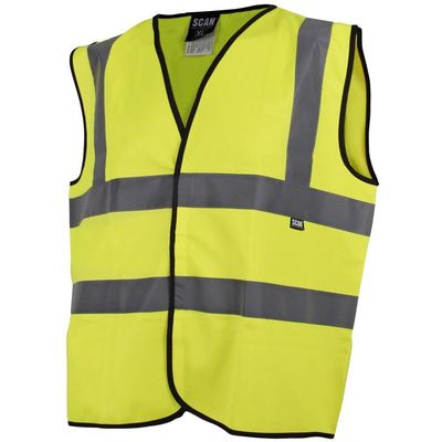 Scan UC801 Hi-Vis Waistcoat Yellow - Xxxl (56In)