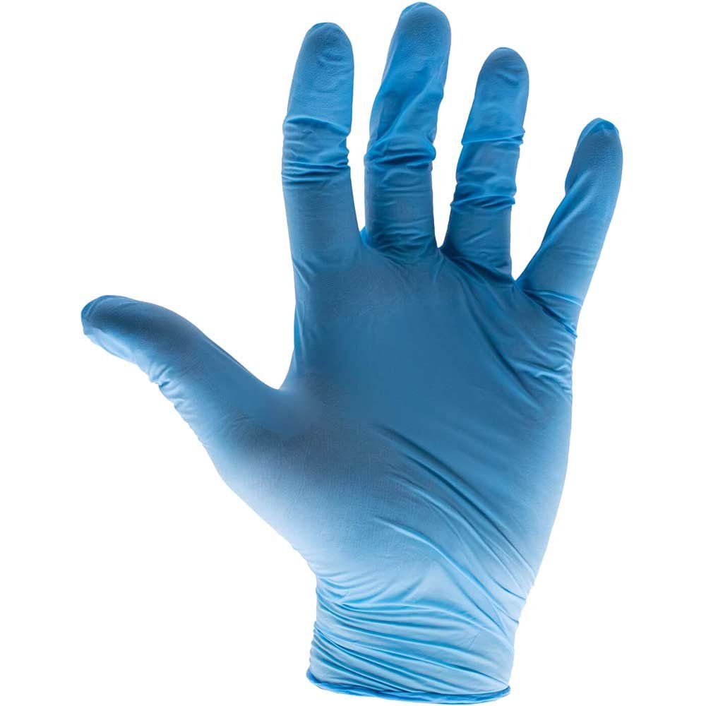 Scan KS-ST RT021 Blue Nitrile Disposable Gloves Medium (Box Of 100) - Image 1