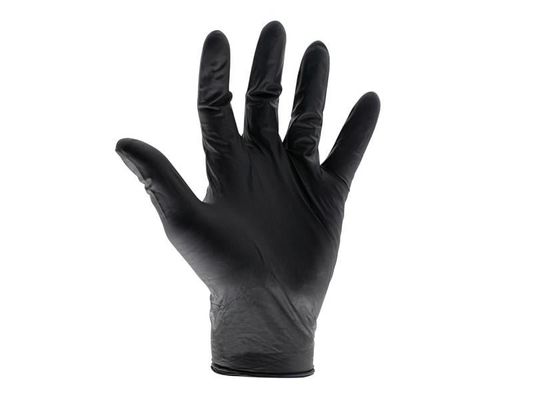 Scan Black Heavy Duty Nitrile Disposable Gloves Black L Pack of 100
