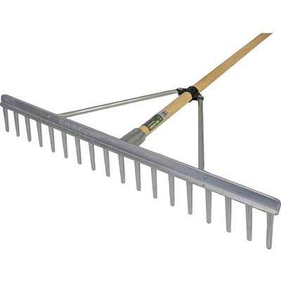 Faithfull Aluminium Landscape Rake Wooden Handle Fsc 100%