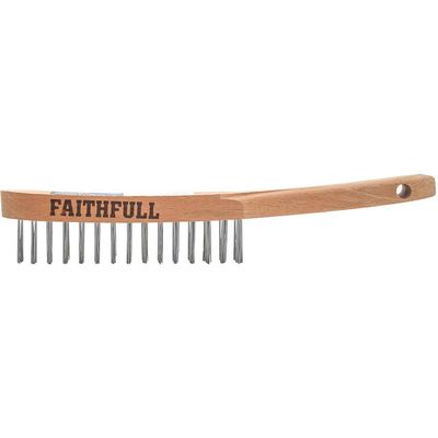 Faithfull Lightweight Hand Wire Scratch Brush 2 Rows