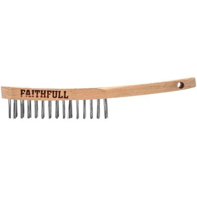 Faithfull Lightweight Hand Wire Scratch Brush 4 Rows
