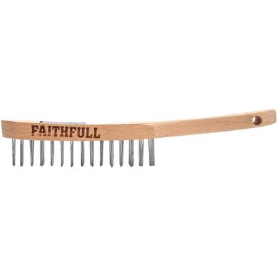 Faithfull Heavy Duty Hand Wire Scratch Brush 2 Rows