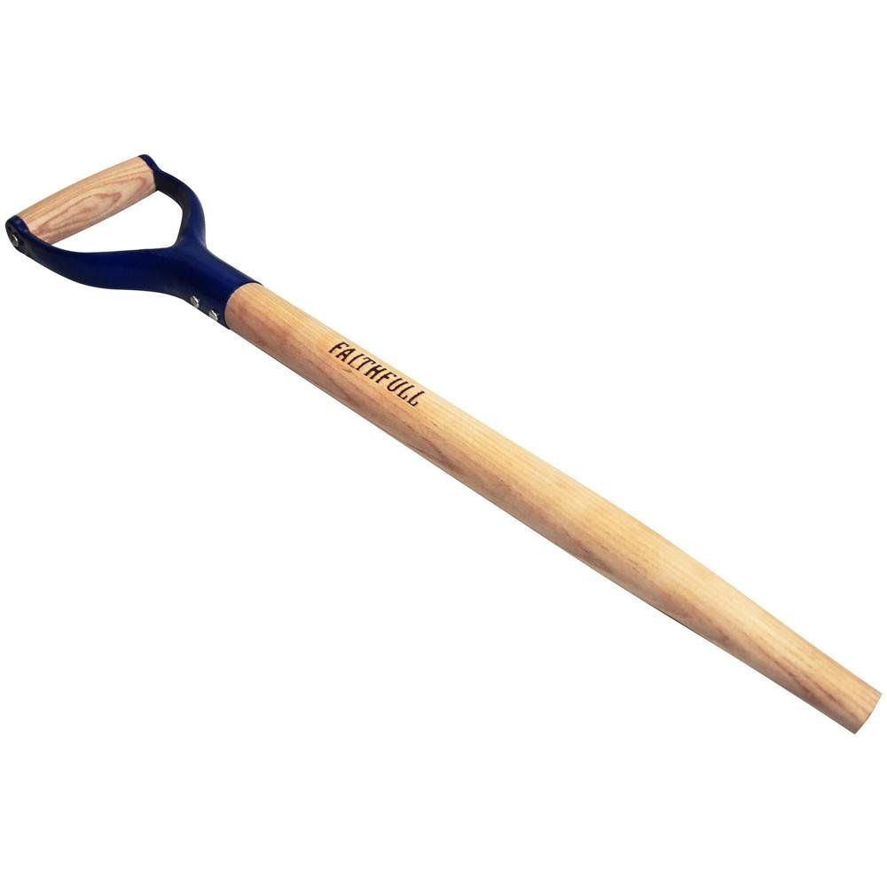 Faithfull FSC Ash MYD Bent Taper Spade Fork or Shovel Handle 0.7m - Image 1