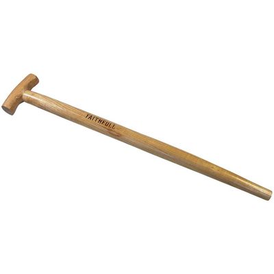 Faithfull FSC Ash T Grip Bent Taper Spade Fork or Shovel Handle 0.7m