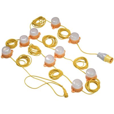 Lighthouse HI-22LED-B Led Festoon Lights 22M 10 Bulbs 110V