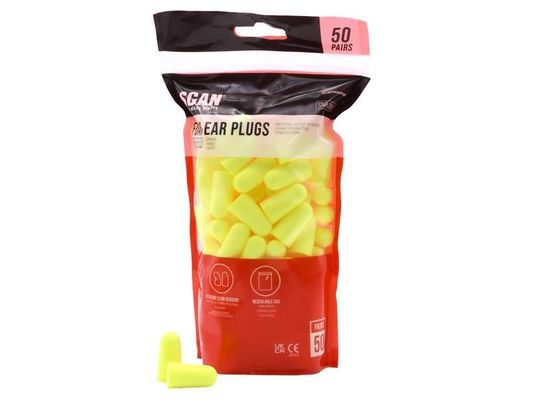 Scan Foam Ear Plugs - 50 Pairs. - Yellow - Thumbnail 2