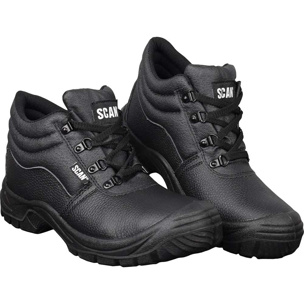 Scan JC-B917 4 D-Ring Chukka Safety Boots Black Uk 8 Eur 42 - Image 1