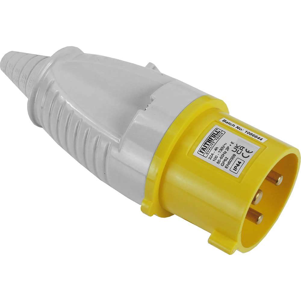 Faithfull Yellow Plug 32amp 110v - Image 1