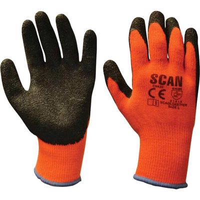 Scan 2ARK36L-24 Thermal Latex Coated Gloves - L (Size 9)
