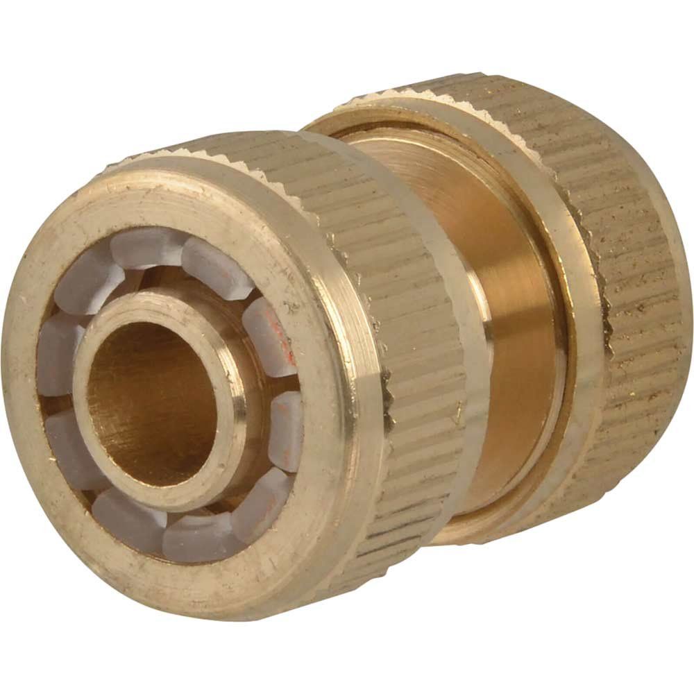 Faithfull Brass Hose Mender 12.5Mm (1/2In) - Image 1