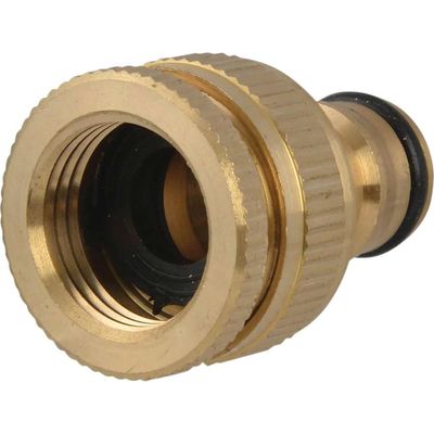 Faithfull SB3002 Brass Dual Tap Connector 12.5-19Mm (1/2 - 3/4In)