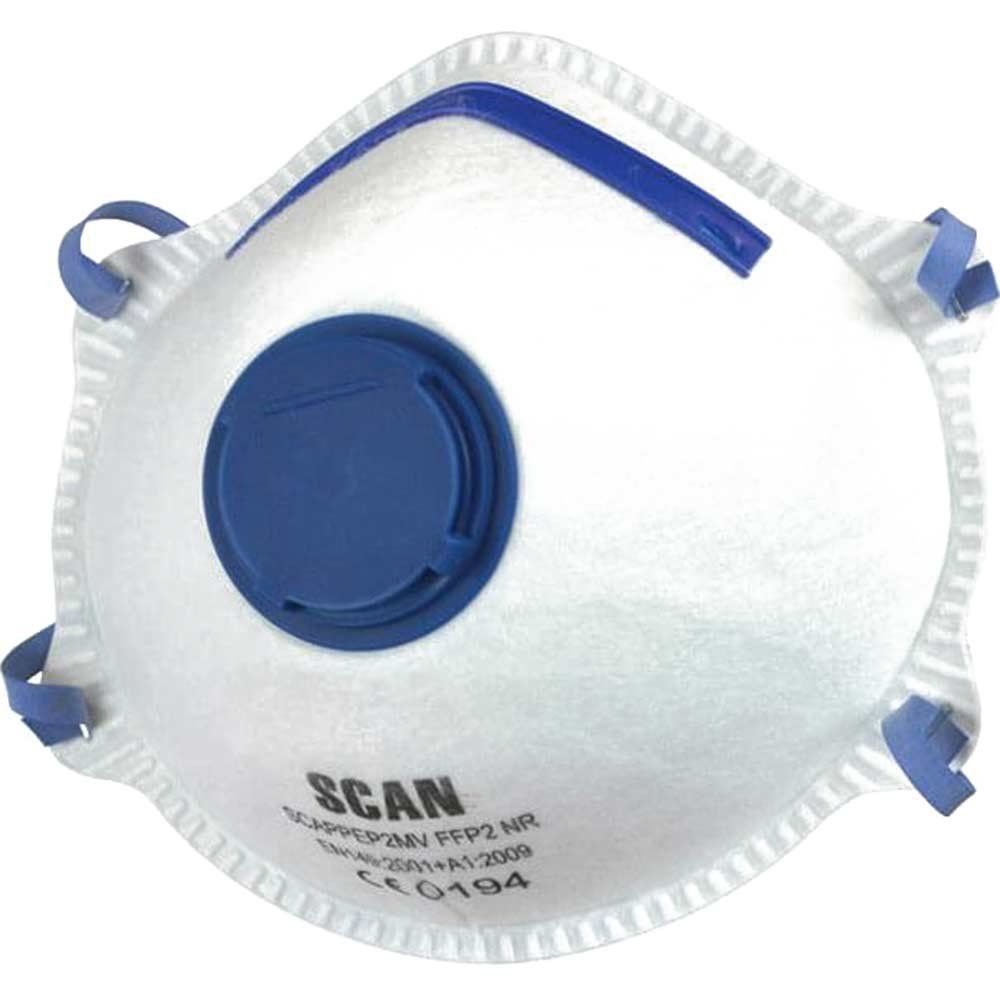 Scan DTC3M-F-3 Moulded Disposable Mask Valved Ffp2 Protection (Pack 3) - Image 1