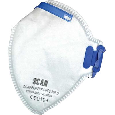 Scan DTC3XD-3 Fold Flat Disposable Mask Ffp2 Protection (Pack 3)