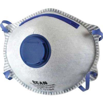 Scan DAC4M-F-3 Moulded Disposable Odour Mask Valved Ffp2 Protection (Pack 3)