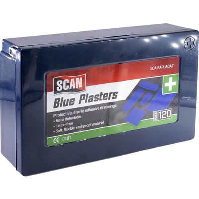 Scan SCANBDP Assorted Hypoallergenic Blue Plasters 120
