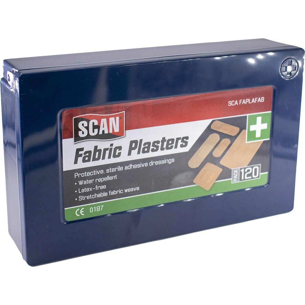 Scan SCANFABP Assorted Hypoallergenic Fabric Plasters 120 - Image 1