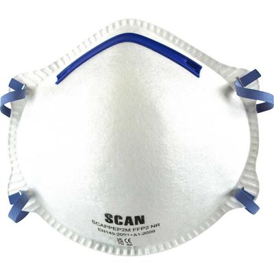 Scan DTC3M-20 Moulded Disposable Mask Ffp2 Protection (Pack 20)