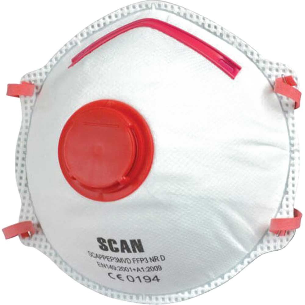 Scan DTC3C-FD-2 Moulded Disposable Valved Masks Ffp3 (Pack 2) - Image 1