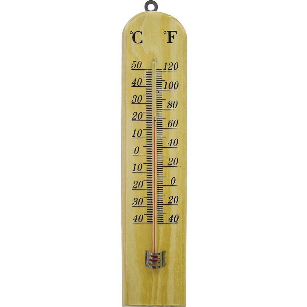 Faithfull Wall Thermometer - Wood 260Mm - Image 1