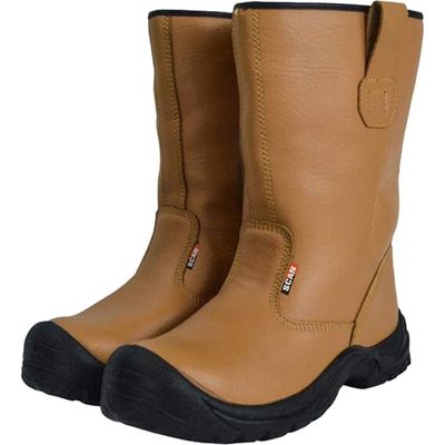 Scan JC-B917 SIZE 12 Texas Lined Rigger Boots Tan Uk 12 Eur 47