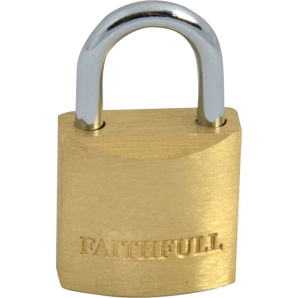 Faithfull BC7520 Brass Padlock 20Mm 3 Keys - Image 1