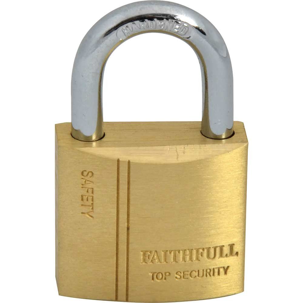 Faithfull BC0430 Brass Padlock 30Mm 3 Keys - Image 1