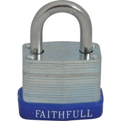 Faithfull QC0130 Laminated Steel Padlock 30Mm 3 Keys