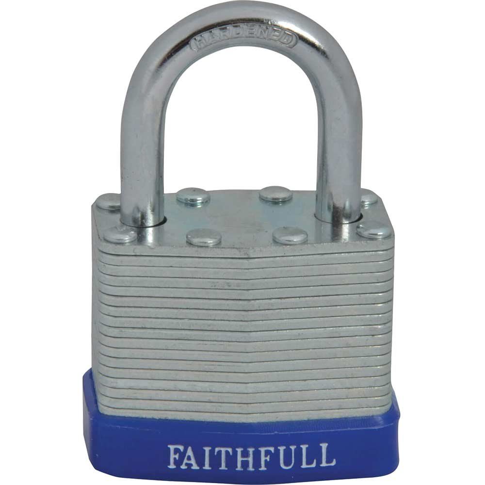 Faithfull Laminated Steel Padlock 40mm Standard - Image 1