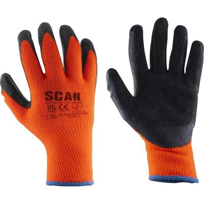 Scan 2ARK36L-24 Thermal Latex Coated Gloves - L (Size 9) (Pack 5)