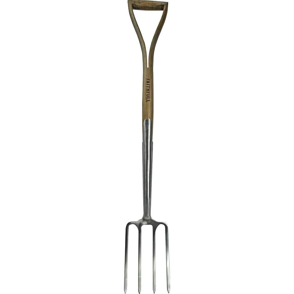 Faithfull RI11-VRSSBFWSYD Prestige Stainless Steel Border Fork Ash Handle - Image 1