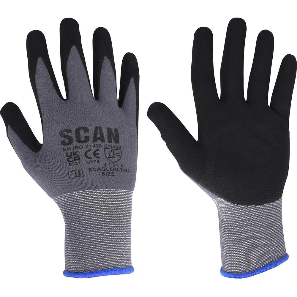 Scan Microfoam Nitrile Coated Gloves - Xxl (Size 11) - Image 1