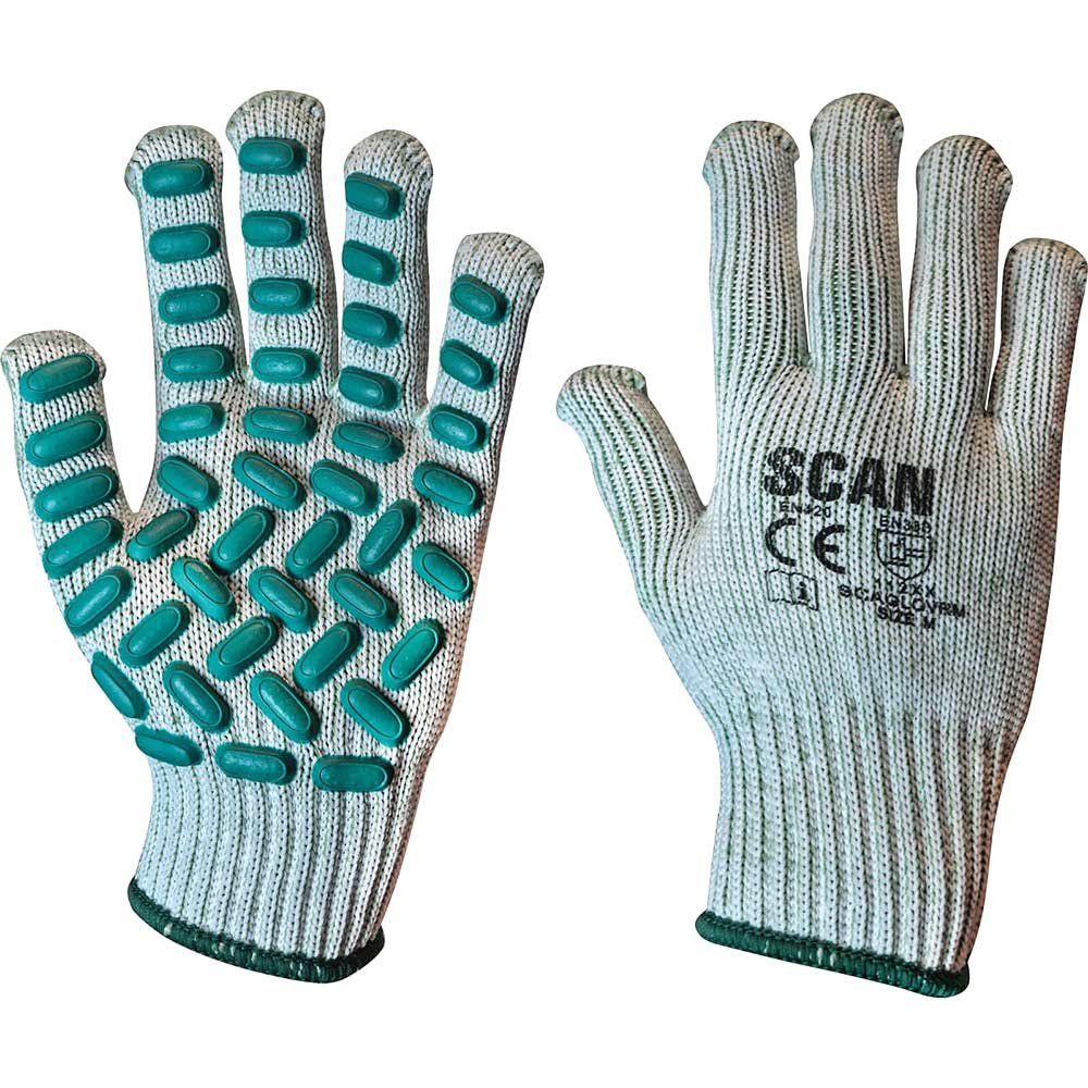 Scan L8500 Vibration Resistant Latex Foam Gloves - M (Size 8) - Image 1