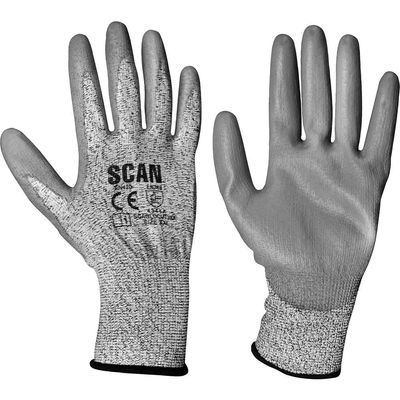 Scan H3101-3 Grey Pu Coated Cut 3 Gloves - Xxl (Size 11)
