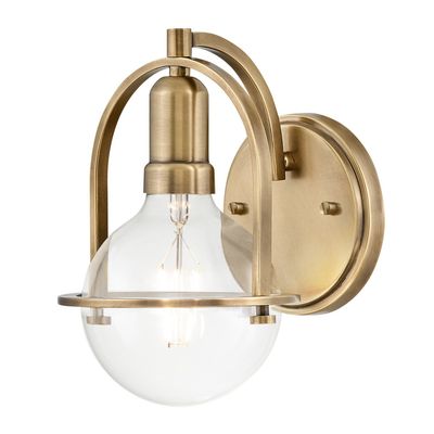 Quintiesse Somerset wall light, one-bulb, brass - Thumbnail 2