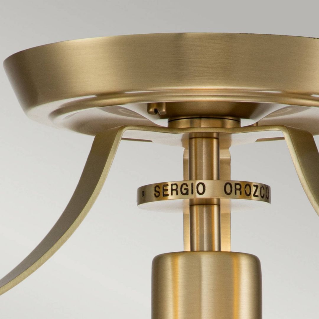 QUOIZEL Penn Station ceiling light, brushed brass - Image 1