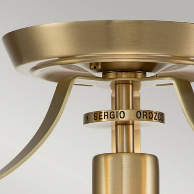 QUOIZEL Penn Station ceiling light, brushed brass
