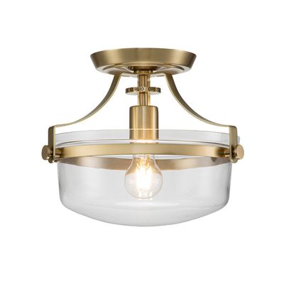 QUOIZEL Penn Station ceiling light, brushed brass - Thumbnail 2