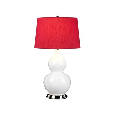 Elstead Isla fabric table lamp polished nickel/red - Thumbnail 2
