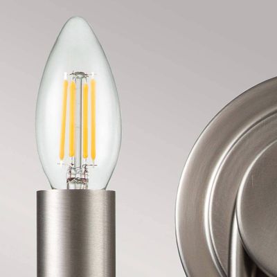 KICHLER Capitol Hill wall light, 2-bulb, brushed nickel
