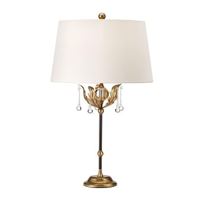 Elstead Amarilli table lamp, bronze, white textile shade - Thumbnail 2