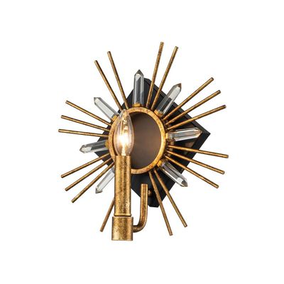 Elstead Sun King wall light, gold-coloured foil finish - Thumbnail 2