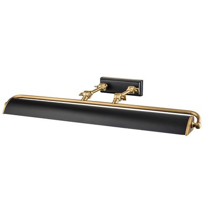 Elstead Winchfield wall light, width 70 cm, black/brass - Thumbnail 2